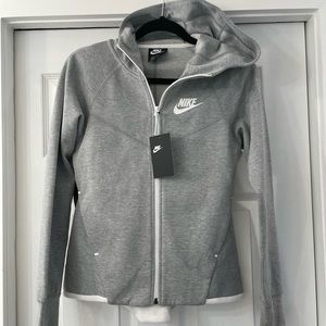 Nike Womens Gray Zip-up Hooded Sweatshirt Jacket